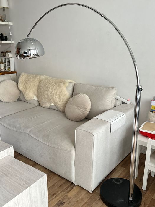 Lampa podłogowa Azzardo srebrny srebrna czarny marmur