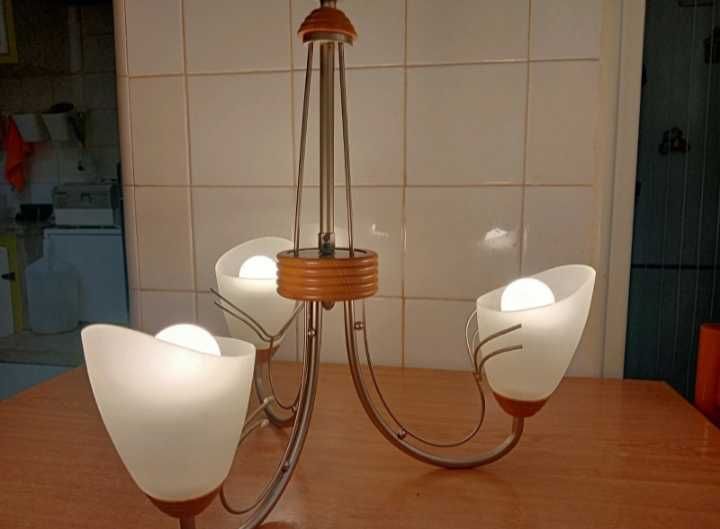 Candeeiro de Teto Vintage Metal Lux (Made in Italy) + 3 Lâmpadas LED Lexman E14