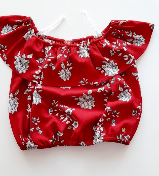 GUESS Koszulka Damska Top Hiszpanka Rozmiar S
