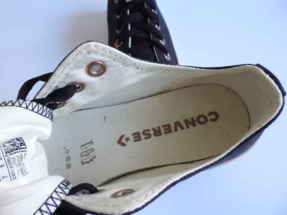 Converse All Star czarno złote trampki 37,5