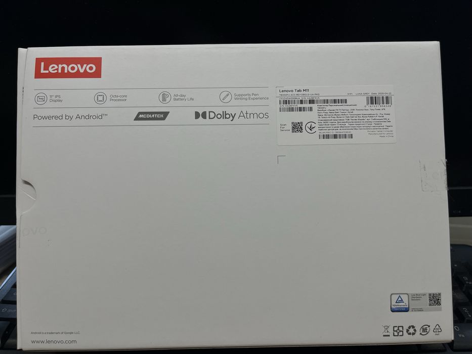 Планшет Lenovo Tab M11 8/128 WiFi (ZADA0309UA) Luna Grey + Case&Pen