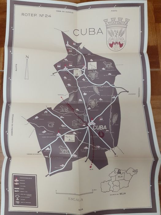 Mapa/roteiro ROTEP, Cuba