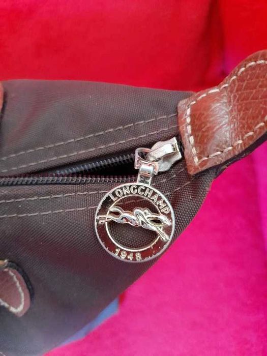 Carteira Longchamp castanha, original, como nova