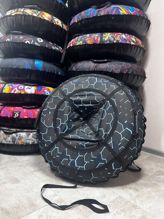 Тюбінг ватрушка для катання 100 120 см З камерою або без Зимові санки