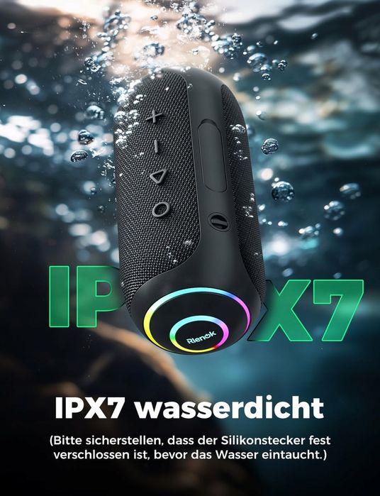 Głośnik Przenośny Łazienkowy Bluetooth Wodoodporny