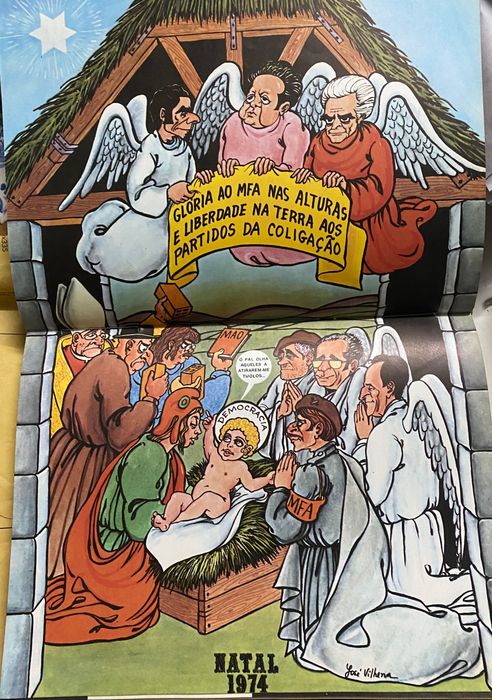 A gaiola aberta, história revolução 25 abril em caricaturas