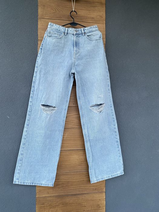 Spodnie jeansy z szerokimi nogawkami wide Leg