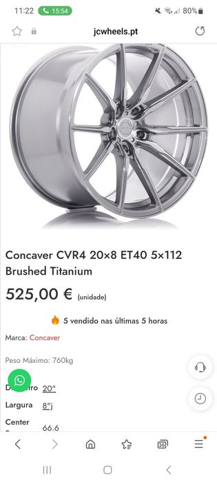 Jantes 20 concaver ler texto vw mercedes audi seat