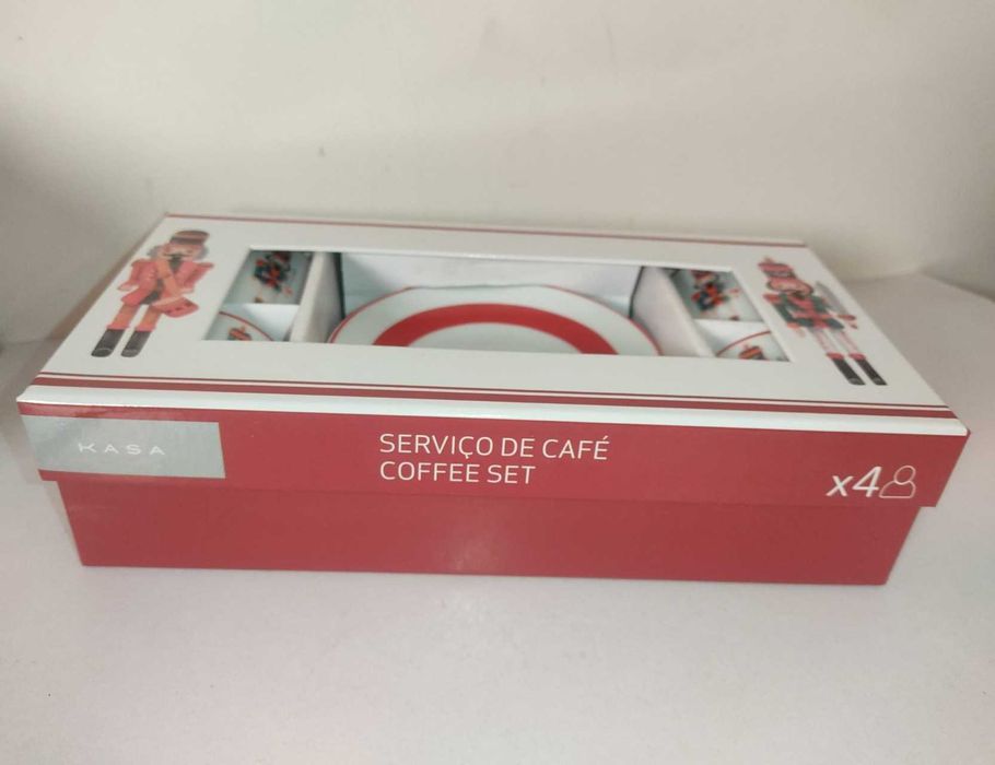 Conjunto de Café em Porcelana Soldadinhos quebra-nozes Novo