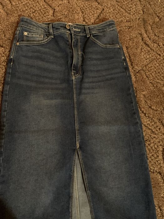 Spodnica jeans rozm.36 mat.rozciag.