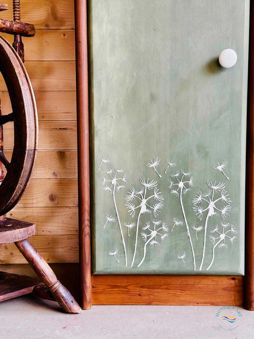 OBNIŻKA CEN !Ręcznie malowana, zielona komoda, szafka na buty, wysyłka