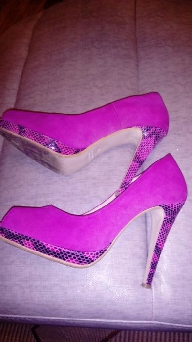 Szpilki 40 platforma fuksja