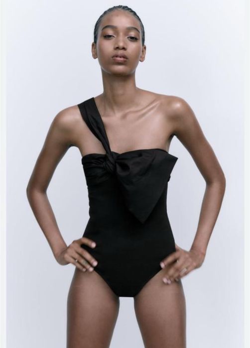 Боді жіноче Zara, чорне боді, боди женское черное
