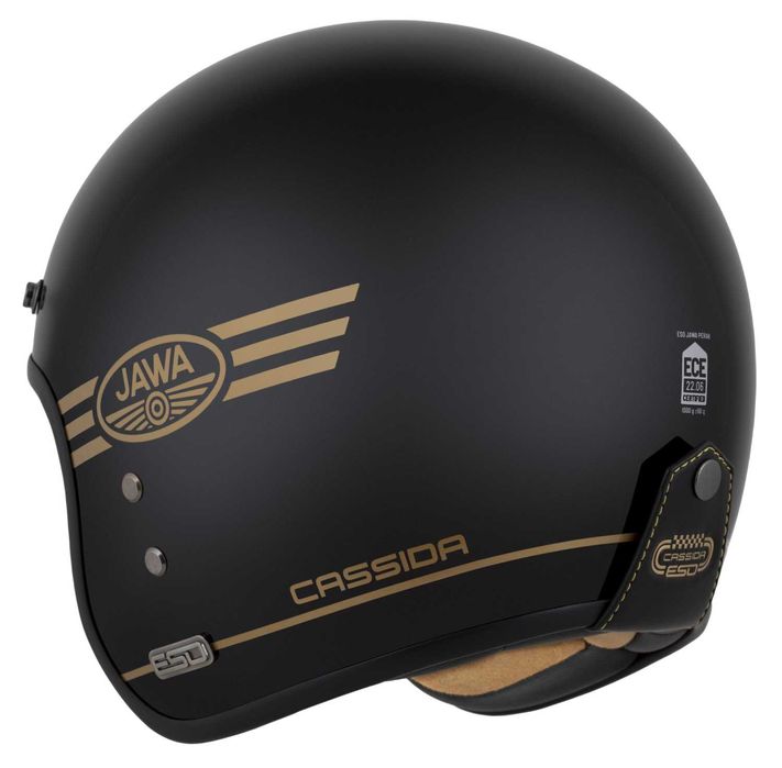 Kask motocyklowy CASSIDA ESO WŁÓKNO szklane pod intercom XS-3XL