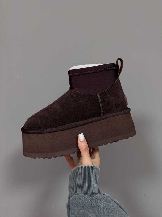 Уггі UGG Dipper Mini Chocolate premium АКЦІЙНА ЦІНА натуральні