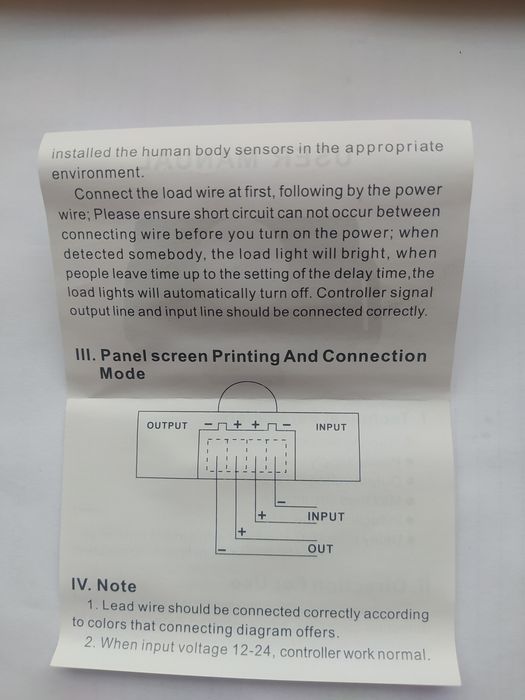 Sensor de movimento 12-24v