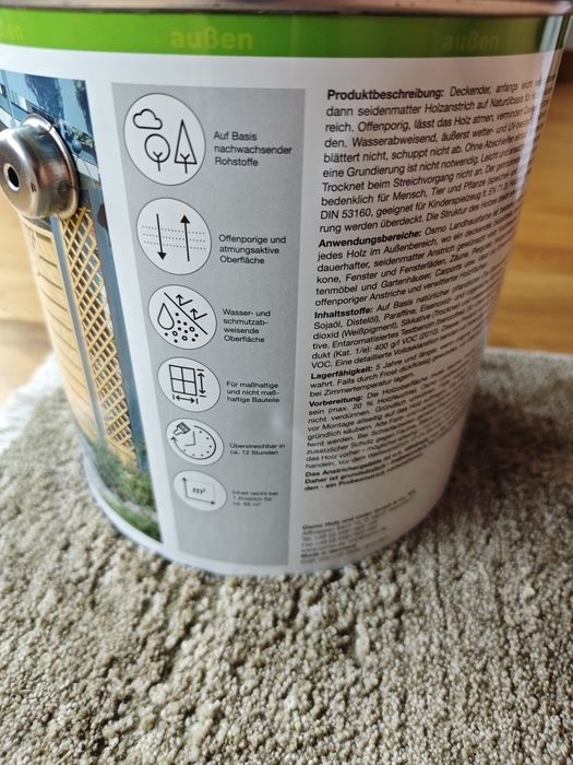 Osmo Olej Kryjący Zewnętrzny 2703 Ciemny Szary 2,5 l – NOWY