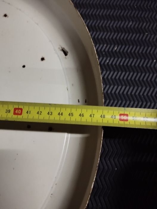 Relógio industrial antigo em esmalte