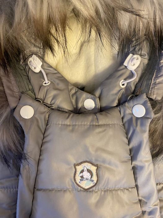 Дитячий зимовий конверт-комбінезон з хутряною опушкою