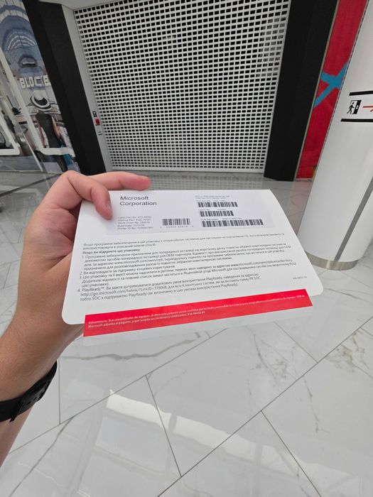 Windows 11 Pro 64-Bit Ukrainian OEM 1pk DVD (FQC-10557) Виндовс 11 Pro Microsoft Windows 11 Про FQC 10557 стікер наклейка ключ  Віндовс 11 Про