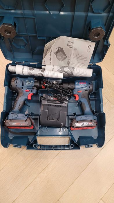 Zestaw narzędzi Bosch wiertarko-wkrętarka GSR 185-LI+ klucz udarowy