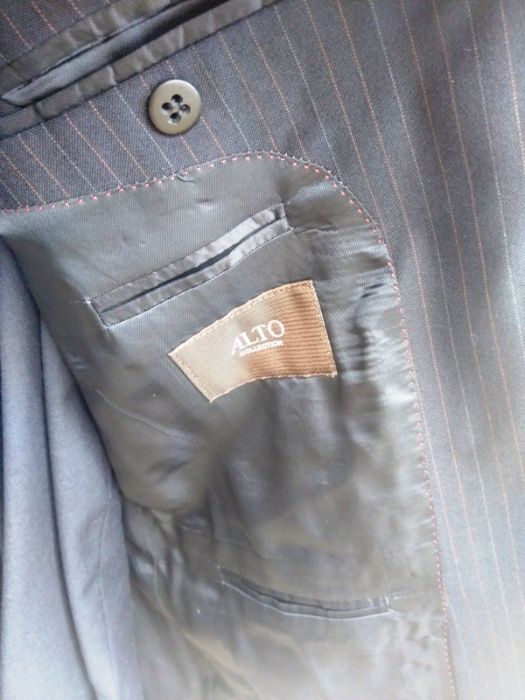 Fato de Homem preto com riscas ALTO COLECTION tamanho 50