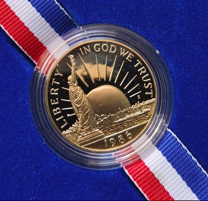 США. Пів долара 1986 р. " Статуя свободи". ПРУФ. Сертифікат