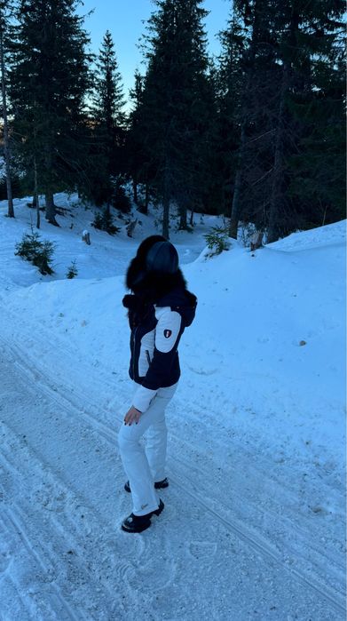 Лыжный костюм женский франция белый черный