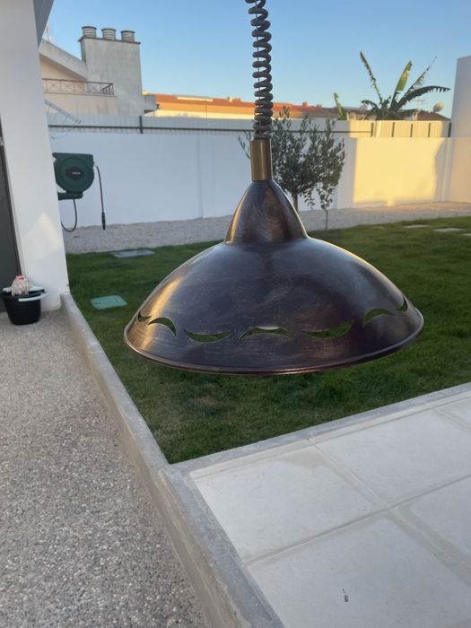 Candeeiro de teto em latao com extensor