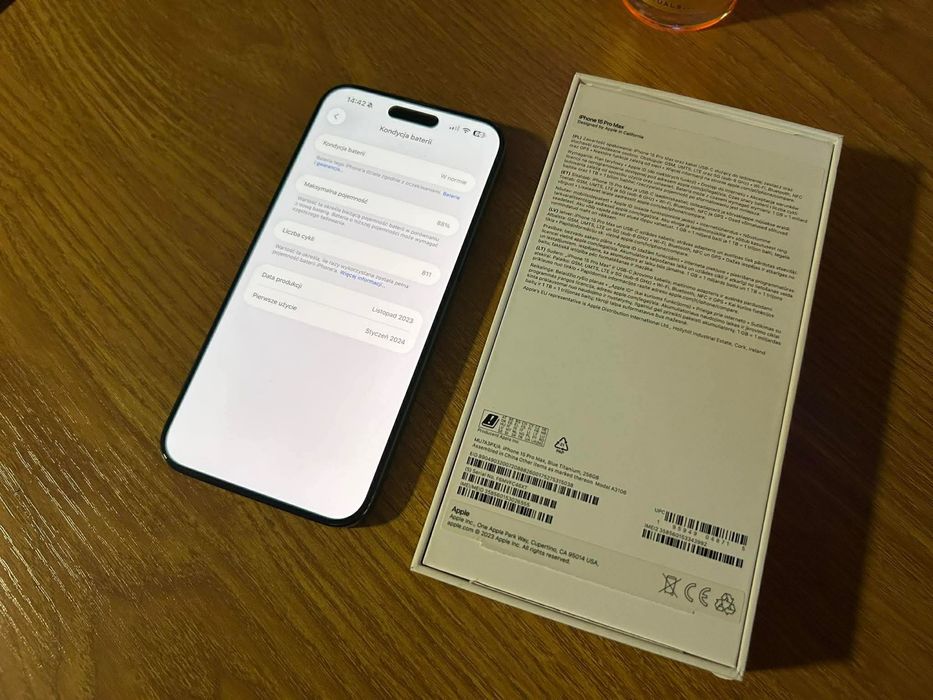 Iphone 15 pro max 256GB Blue titanium