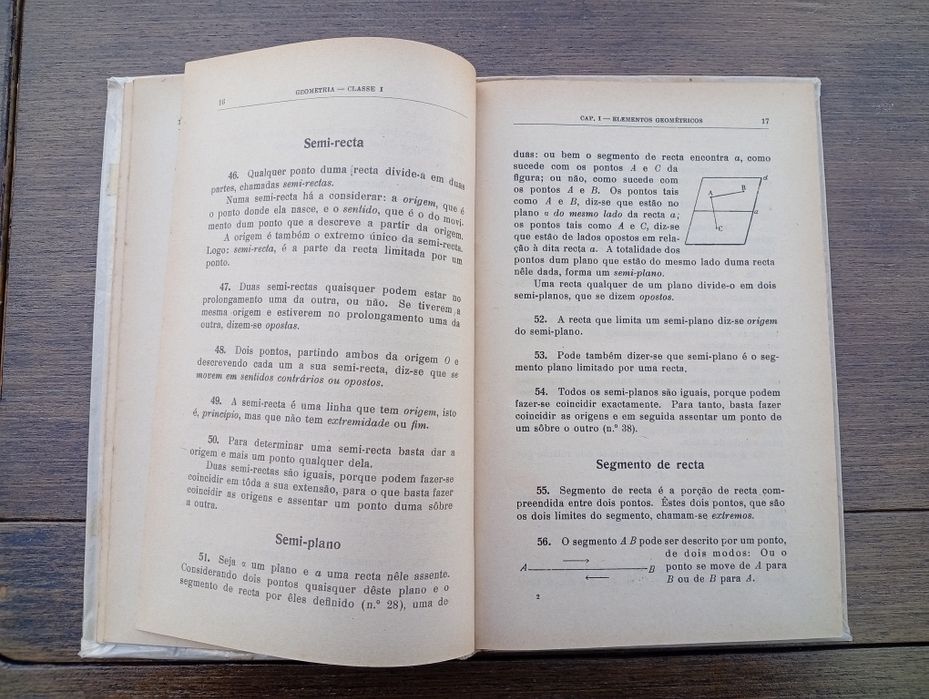 livro "Compêndio de Geometria" (Volume 1.º)