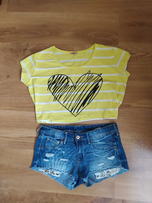 Szorty spodenki jeansowe dziury H&M