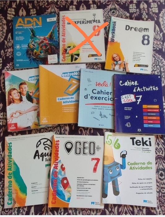 Manuais escolares para 5/7/8/9 ano