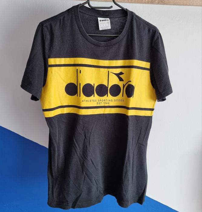 Koszulka męska t-shirt Diadora lifestyle moder wygodna czarna