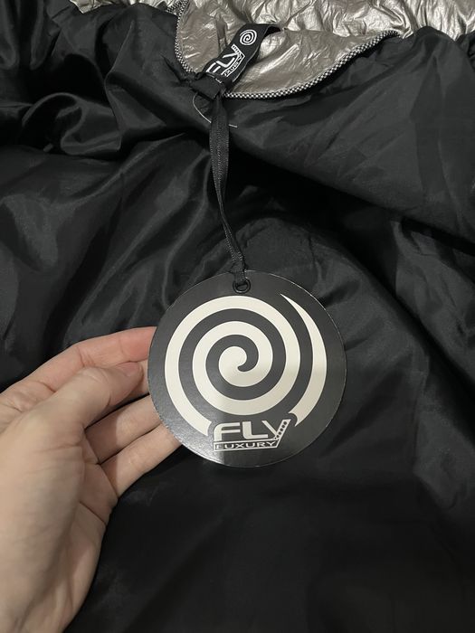 Fly nowa kurtka srebrna plaszcz ocieplany