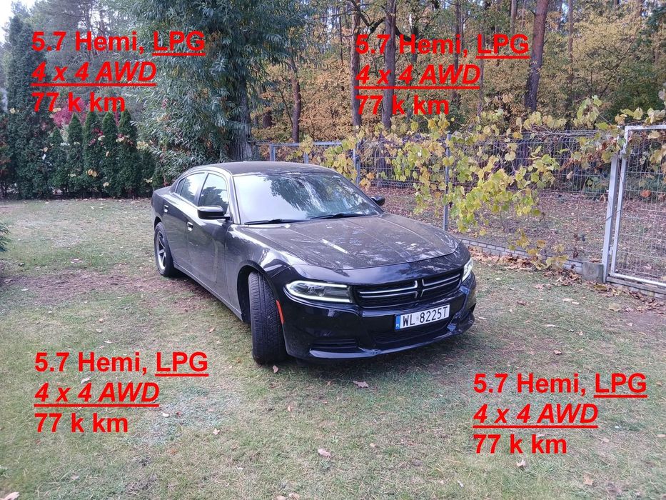 Dodge Charger Pierwszy Właściciel, 5.7 hemi, AWD 4x4, 77 k km, 50pln/100 km, LPG