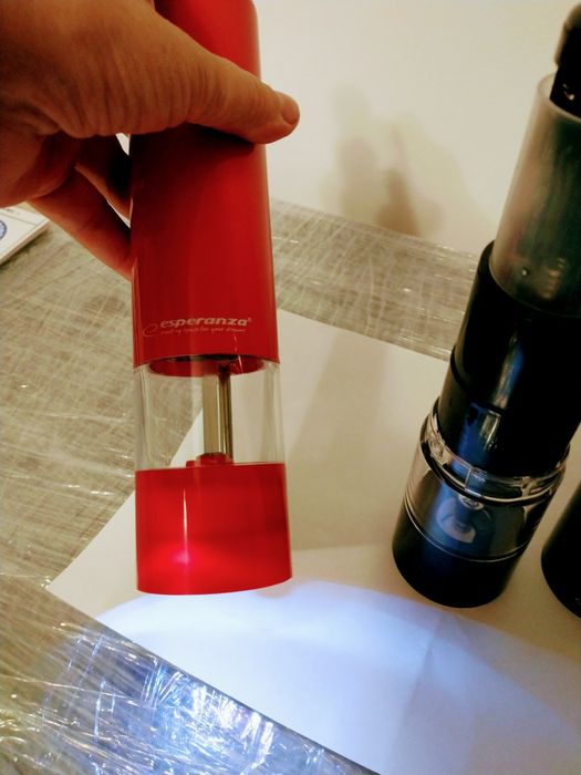 Esperanza 2 sztuki  Elektryczne Młynek do Pieprzu  Led Czerwon