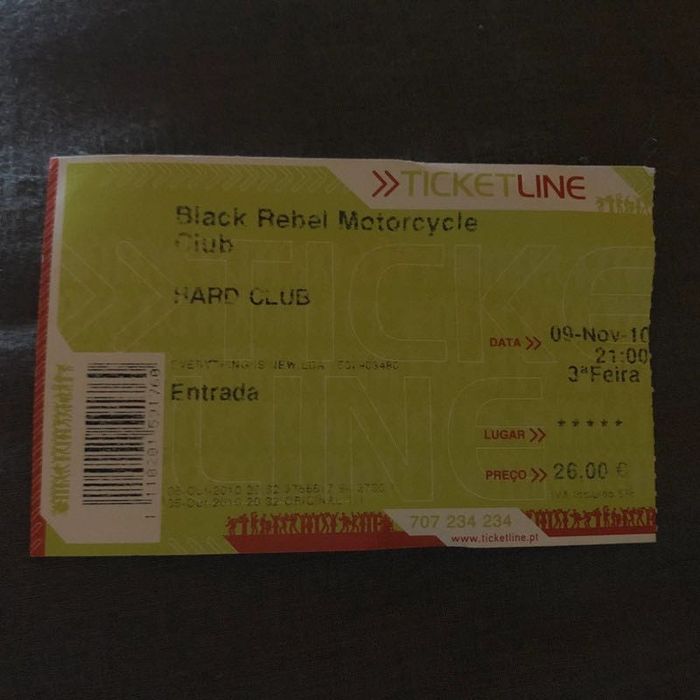 Bilhetes de concerto para fã ou colecionador desde...