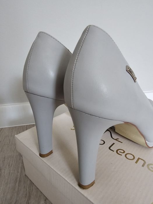 Buty czółenka szare Sergio Leone