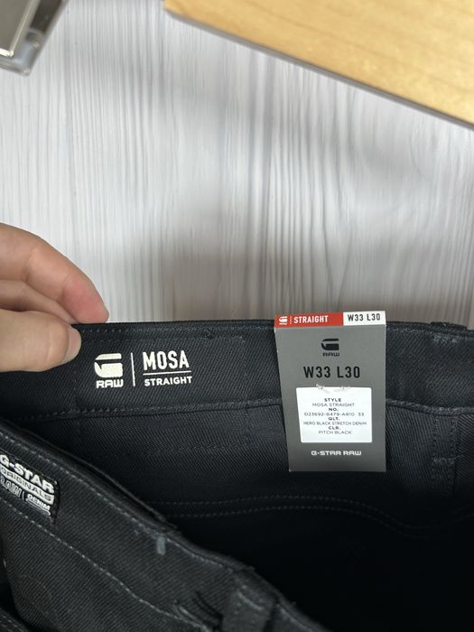G-Star Raw Mosa Straight Black штани джинси Оригінал New! 33/30