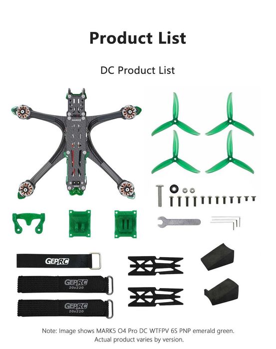 Dron FPV 5" GEPRC Mark 5 DC  DJI o4pro WTFPV + GPS, odbiornik elrs 2,4