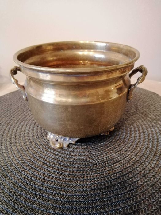 Старинное медное кашпо , сувенир для мужчины