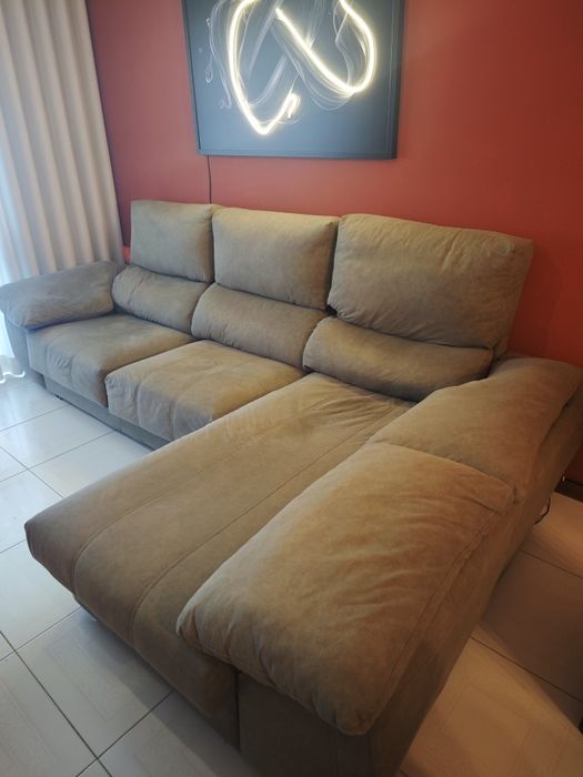 Sofá Chaiselong Cinza