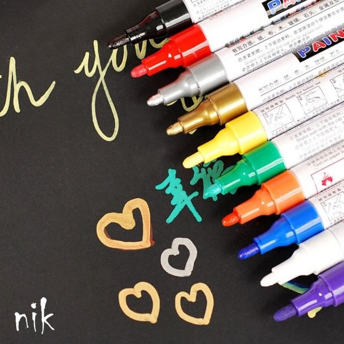 Водостійкий маркер 10 відтінків від подряпин, протектор шин, тюнінг