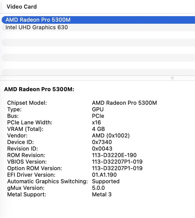 MacBook Pro 16 2019 Intel i9 32GB RAM 1TB SSD