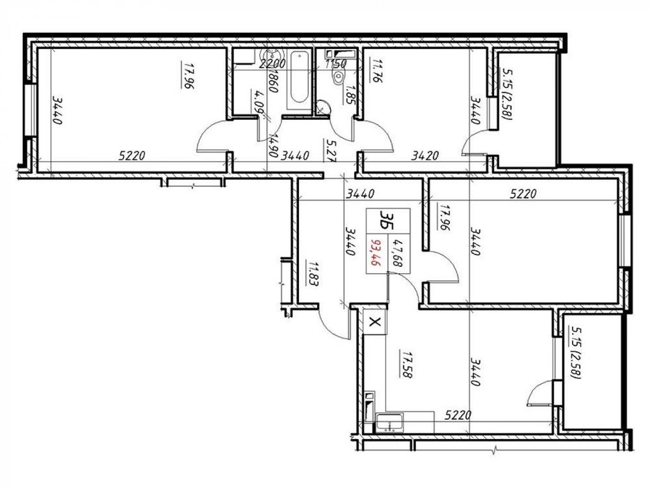 3-комнатная квартира по адресу ул. Коноплянская (площадь 93 м²) - Atlanta.ua - фото 9