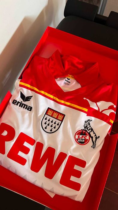 Camisola Oficial 1. FC Köln (Colónia) Erima – Size:M | Nova na Caixa