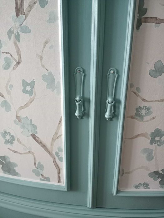 Aparador nogueira,azul,bege,branco.Tampo pedra.LER DESCRIÇÃO TOTAL !