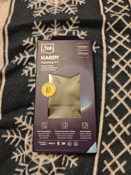 Powerbank 3mk, iPhone, 5000mAh, MagSafe, LED, magnetyczny