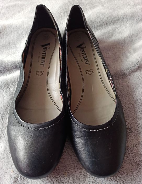 Buty baleriny Venturini Eleganza Leather Cuir r. 39 skóra